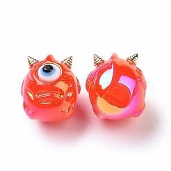 УФ-покрытие радужными переливающимися акриловыми бусинами&nbsp;OACR-A018-03D