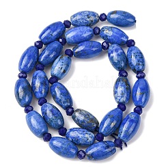 Нитки бусины из натурального ляписа-лазури&nbsp;G-G453-C07-8x13mm