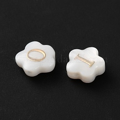 26 шт. 26 вида бусин из натуральных белых ракушек&nbsp;BSHE-WH0020-01