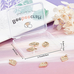 6шт латунные подвески с микропаве и кубическим цирконием&nbsp;KK-BBC0003-19