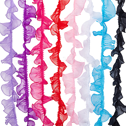 16м 8-х цветные полиэстеровые кружевные ленты плиссированные аксессуары для одежды&nbsp;DIY-GA0008-45