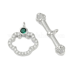 Латунные застежки-молнии из прозрачного кубического циркония&nbsp;KK-K391-15P