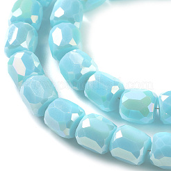 Гальванические непрозрачные стеклянные бусины&nbsp;GLAA-F108-10A-04