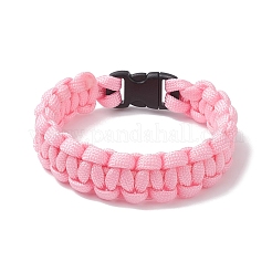 7 плетеный браслет из полиэстера и спандекса с внутренним сердечником для мужчин и женщин&nbsp;BJEW-JB12509-03