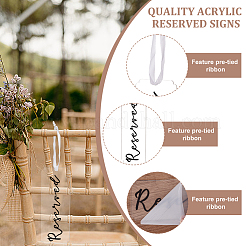 Акриловый знак бронирования мест&nbsp;AJEW-WH0534-61B