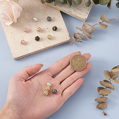 160 шт. 8-х цветные бусины из сплава со стразами&nbsp;FIND-CW0001-11