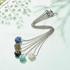 Ожерелье с подвеской из натурального драгоценного камня&nbsp;NJEW-JN03891