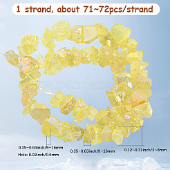 1 нить гальванизированных бусин из натурального кварца&nbsp;G-PA0001-18A