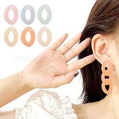 150шт 6 цвета имитация желе акриловые соединительные кольца&nbsp;JACR-CJ0001-01