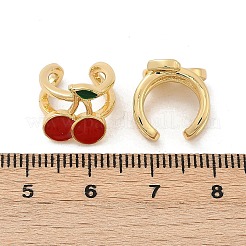 Серьги-манжеты с эмалью из латуни&nbsp;EJEW-Q045-01G