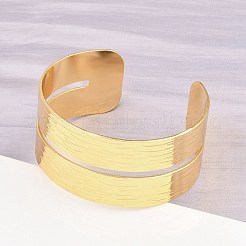 Браслеты-манжеты из нержавеющей стали 304 для женщин&nbsp;BJEW-P363-11G