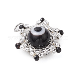 Подвески-звездочки из бисера&nbsp;PALLOY-MZ00574-01