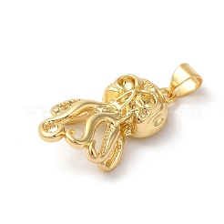 Стойки с подвесками из латуни в виде осьминога&nbsp;KK-Z056-03G