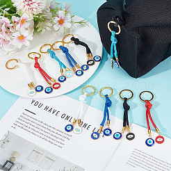 10шт 5 цвета сердечник парашютных шнуров брелок&nbsp;KEYC-GO00018