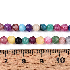 Окрашенные природные белый нефрит бисер пряди&nbsp;G-T139-4mm-60-02