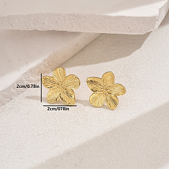 Стильные серьги-гвоздики с полосатыми цветами из нержавеющей стали 201&nbsp;CN5900-1