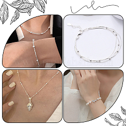 40шт 925 бусины из стерлингового серебра&nbsp;STER-BBC0002-04B