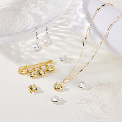 10 шт. 2-х цветные латунные подвески с кубическим цирконием&nbsp;KK-GA0002-35