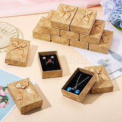 Прямоугольные бумажные подарочные коробки для хранения ювелирных изделий с бантом&nbsp;CON-TAC0014-12C