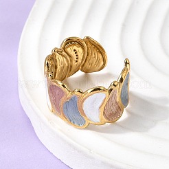 Кольца-манжеты из нержавеющей стали 304 с эмалью&nbsp;RJEW-L335-02B-G