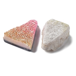 Гальванизированный натуральный кварцевый кристалл треугольный дисплей украшения&nbsp;DJEW-B012-03A