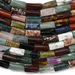 Природных драгоценных камней смешанного бисер нитей&nbsp;G-C220-A01-9x20mm