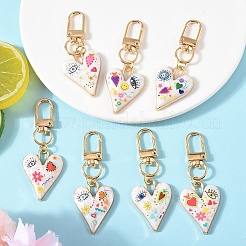 7 шт. подвеска в форме сердца из эмалевого сплава&nbsp;KEYC-YW00203