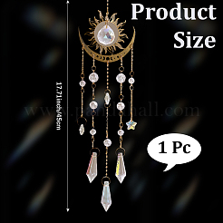 1 шт. металлические подвесные украшения в виде луны&nbsp;AJEW-CN0004-04B