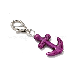 Подвесные украшения в виде якоря из синтетической бирюзы&nbsp;HJEW-JM04324