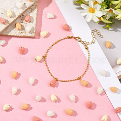 100 шт. 4-х цветные синтетические коралловые бусины&nbsp;CORA-SP0001-15