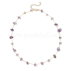 3 шт. Женские ожерелья ручной работы из цепочек с натуральным солнечным камнем&nbsp;NJEW-JN05573