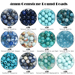 Наборы для изготовления браслетов из круглых бусин из натуральных камней своими руками&nbsp;DIY-YW0011-83