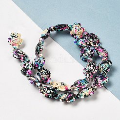 Нити из синтетических бирюзовых бусин&nbsp;X-G-P507-05H