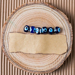 1 нить бусины лэмпворк ручной работы от сглаза&nbsp;LAMP-DR0001-01B