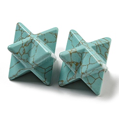 Окрашенные синтетические бирюзовые бусины&nbsp;G-A206-01B-55B