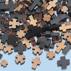 120шт 6 стиля натуральных деревянных бусин&nbsp;WOOD-SC0002-21