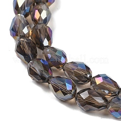 Прозрачные стеклянные бусины гальваническим пряди&nbsp;EGLA-N013-T6mm-B27