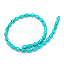 Естественно Howlite овальной шарик нити X-TURQ-E022-13-12x8mm
