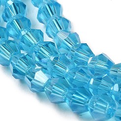 Прозрачные стеклянные бусины гальваническим пряди&nbsp;GLAA-F029-4mm-A19