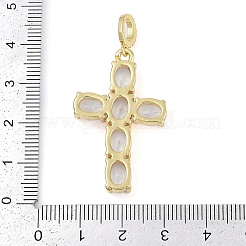 Покрытие стойки латунь кубический цирконий европейские подвески с подвесками&nbsp;KK-P287-47G-03