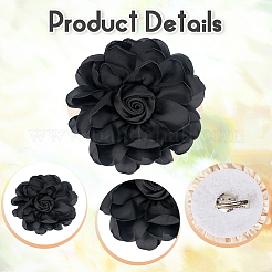 Атласный цветок для аппликаций с орнаментом&nbsp;FIND-WH20033-070D