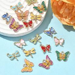 18шт 9 стиля подвески из сплава с эмалью&nbsp;ENAM-FP0002-52