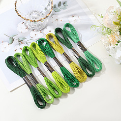 8 моток 8 цвета 6-слойная полиэфирная мулине для вышивания&nbsp;OCOR-CY0002-09C