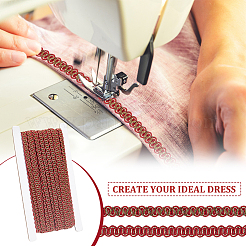 Плетеная кружевная отделка из полиэстера&nbsp;OCOR-WH0079-23B