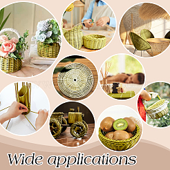 10м 4 шт. круглых полосок натурального ротанга&nbsp;AJEW-WH0696-024B
