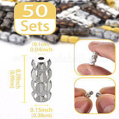 50шт 5 стиля латунные винтовые застежки&nbsp;KK-YW0002-44