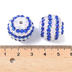 Полосатые бусины из смоляных стразов&nbsp;OACR-A037-01B