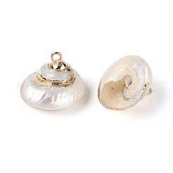 Гальванические подвески из натуральной спирали&nbsp;SSHEL-N042-09