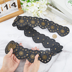 Винтажные ремни из сплава и искусственной кожи с сердечками в форме монет&nbsp;AJEW-WH20128-039B