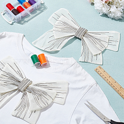 Декоративная отделка воротника из органзы с большим бантом и вышивкой&nbsp;AJEW-WH0518-41A